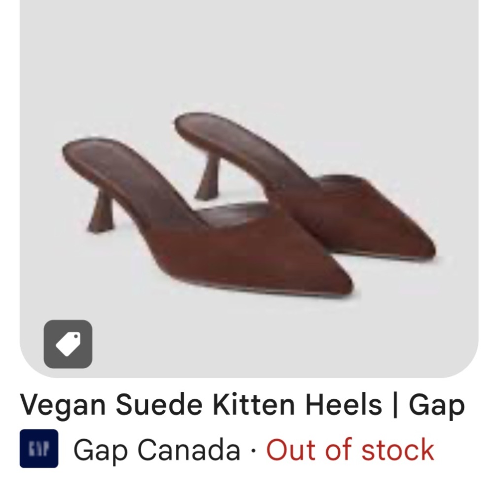 Gap Vegan Suede Kitten Heels - Brown